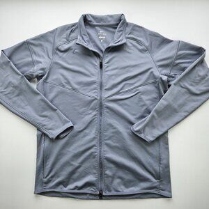 Nike Large Grey Full Zip Sweatshirt Jacket Thumb Holes Pockets